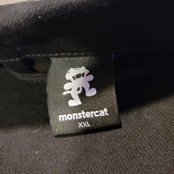 Monster cat black denim studio jacket XXL - Picture 2 of 3